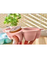 Beaba silikoninis kūdikio maisto konteineris Multiportions, (6x90 ml), old pink