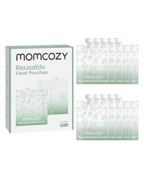 Momcozy daugkartiniai kūdikių maisto maišeliai, 200 ml, 10 vnt.