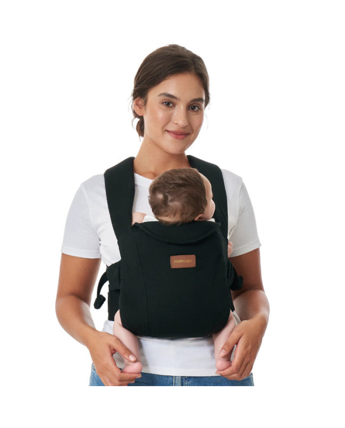Momcozy ergonominė kūdikių nešioklė Weesnug, cotton black