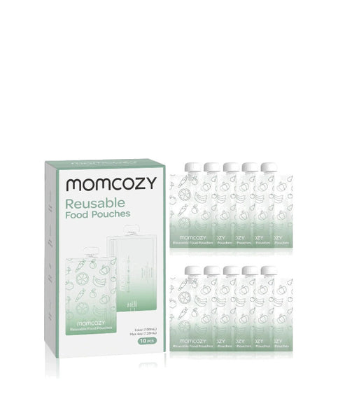 Momcozy daugkartiniai kūdikių maisto maišeliai, 100 ml, 10 vnt.
