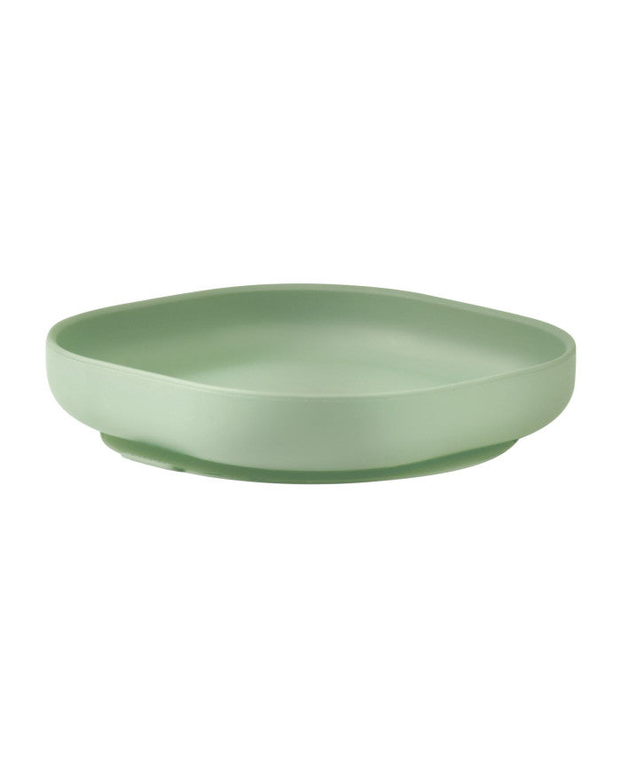 Beaba silikoninė dugnu prilimpanti lėkštė, sage green
