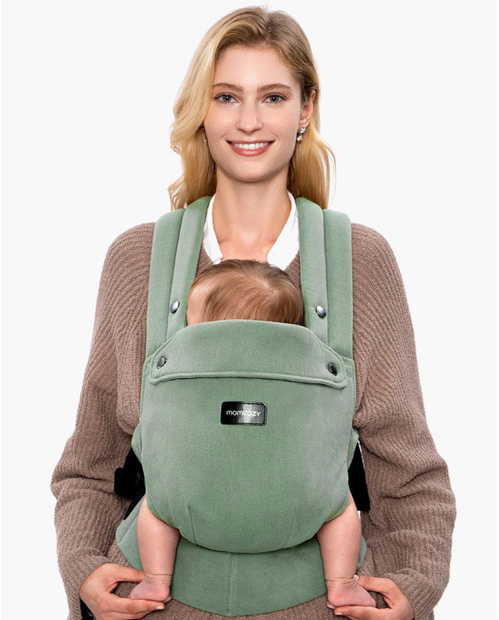 Momcozy ergonominė kūdikių nešioklė Purehug iš natūralaus lino, sage green