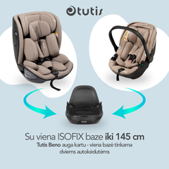 Automobilinė kėdutė Tutis Beno i-Size 40-87cm - Spalva - Black