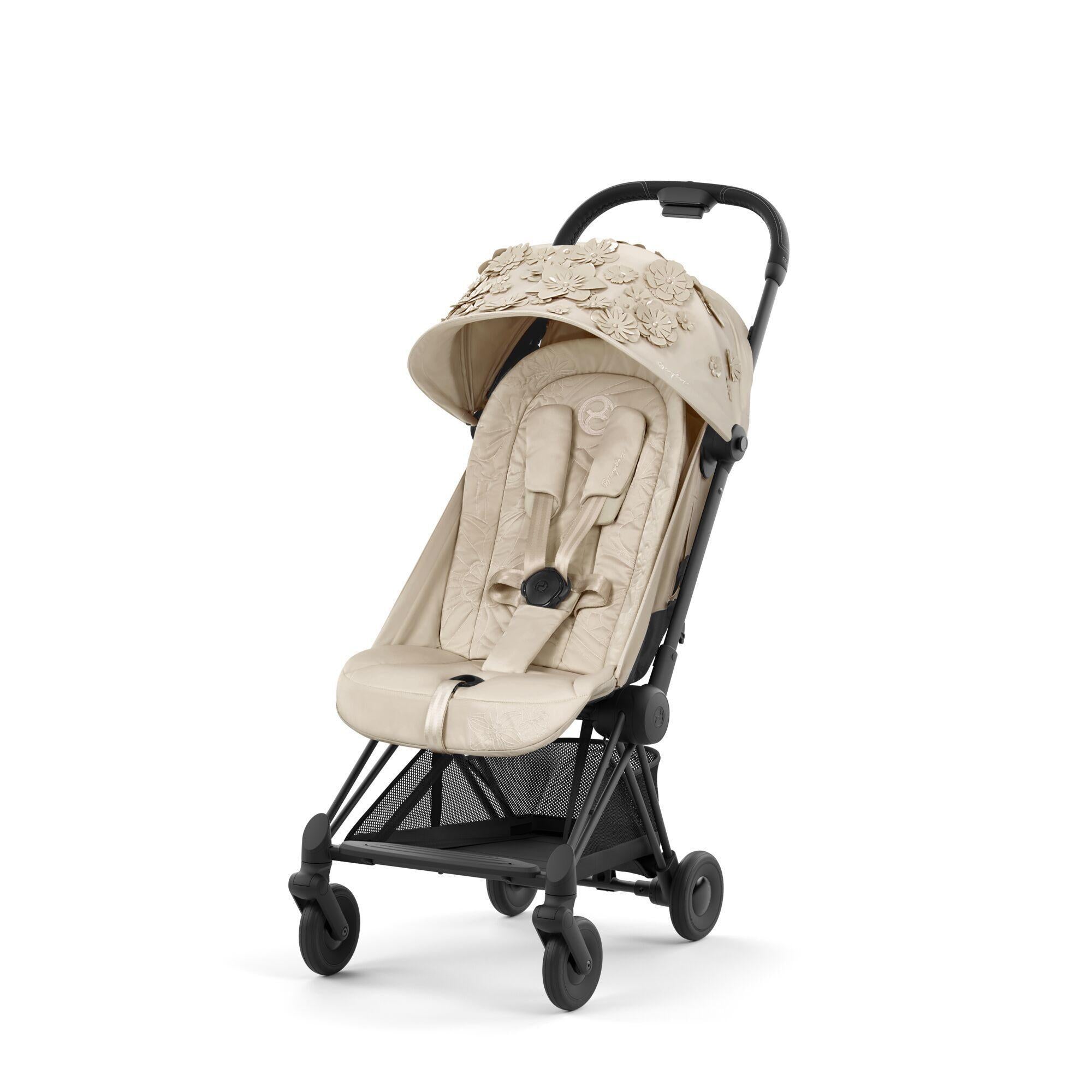 CYBEX Coya vežimėlis Simply Flowers Beige (Matt Black Frame)