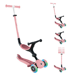 Globber paspirtukas Go Up Active Lights - Pastelinis rožinis
