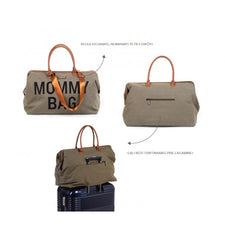 Childhome didelis mamos krepšys Mommy bag, Canvas Khaki