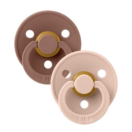 BIBS čiulptukų rinkinys 2 vnt. 2 dydis 6-18 mėn. spalva- Woodchuck/Blush