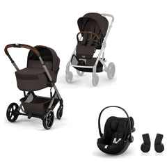 CYBEX Balios S Lux universalus vežimėlis 3in1, Chocolate Brown + Cloud G3 i-Size autokėdutė
