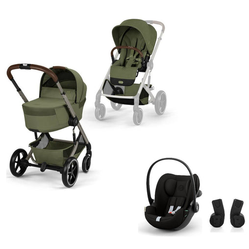 CYBEX Balios S Lux universalus vežimėlis 3in1, Moss Green + Cloud G3 i-Size autokėdutė