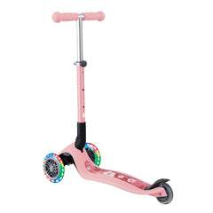 Globber paspirtukas Junior Foldable Lights - Pastelinis rožinis