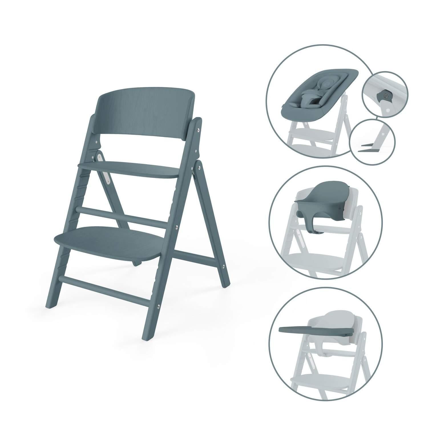 Maitinimo kėdutė Cybex - Click&Fold 4 in1 - Spalva - Stone Blue