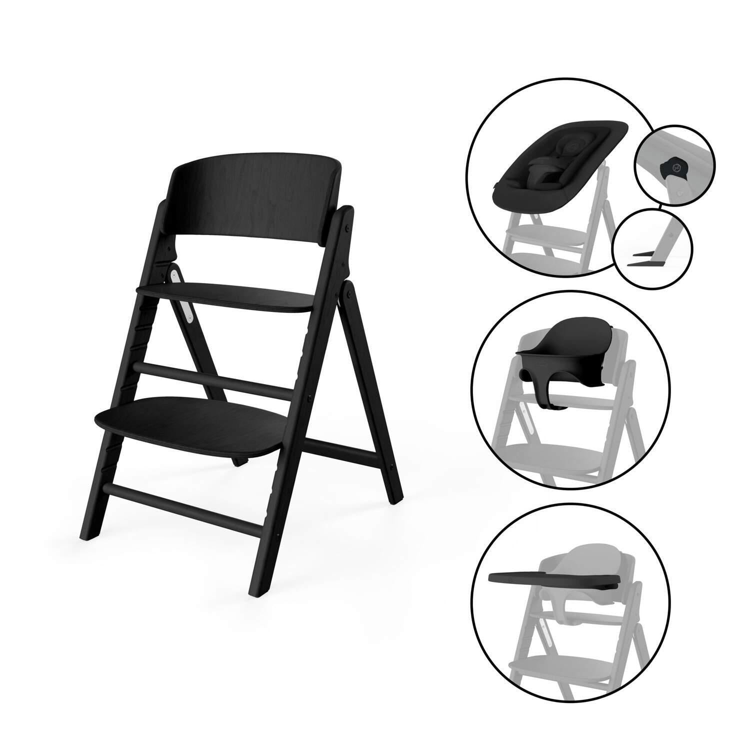 Maitinimo kėdutė Cybex - Click&Fold 4 in1 - Spalva - Stunning Black
