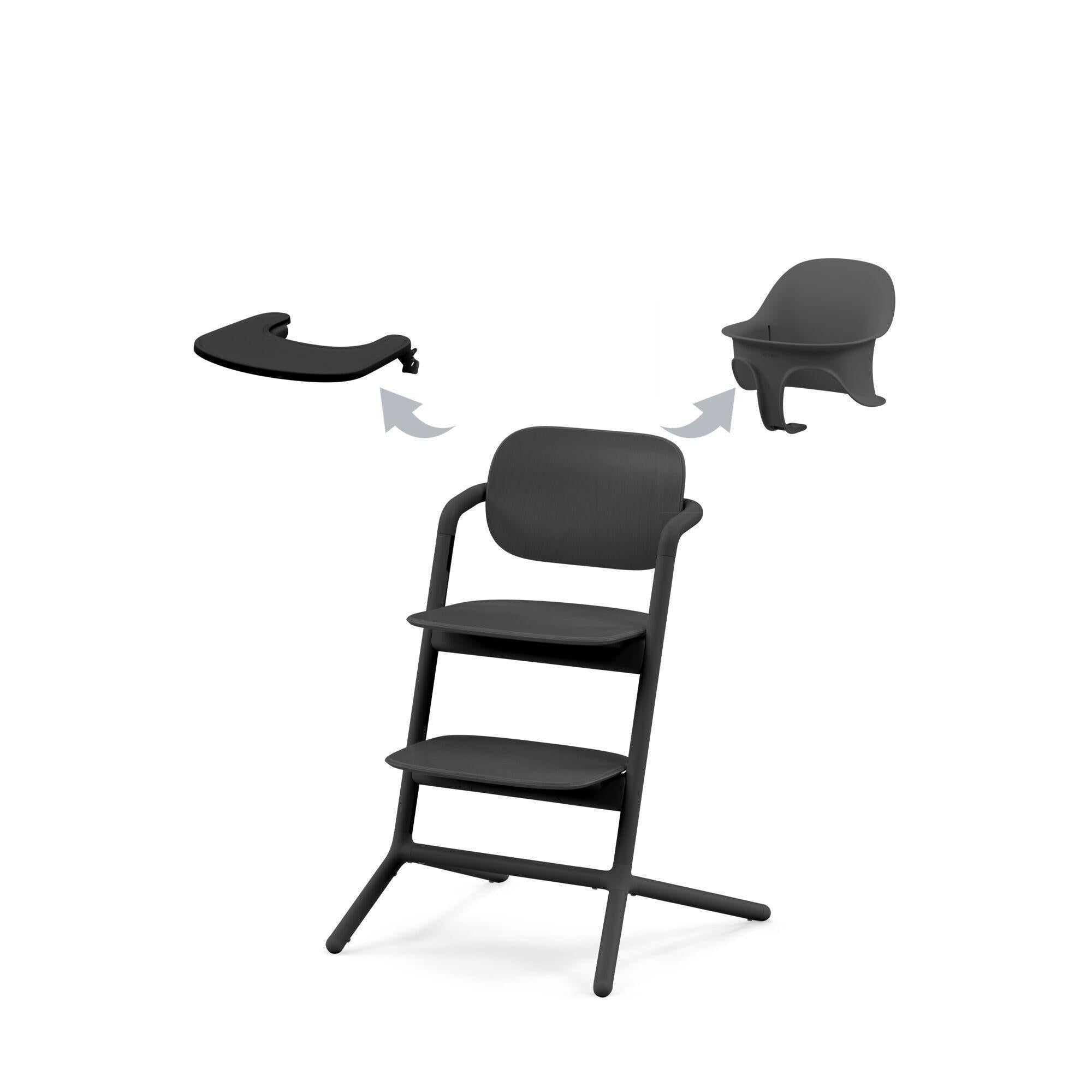 Maitinimo kėdutė Cybex - Lemo 3 in1 Set - Spalva - Stunning Black