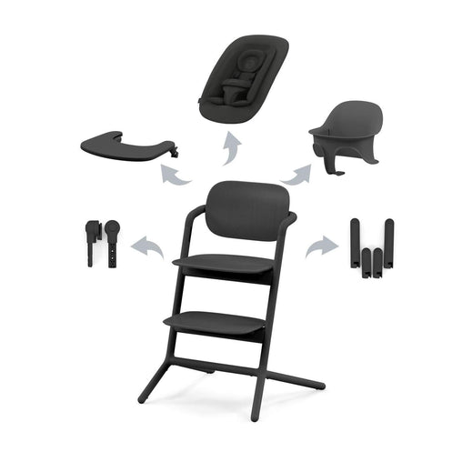 Maitinimo kėdutė Cybex - Lemo 4 in1 - Spalva - Stunning Black