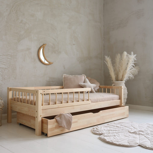 Lovytė Basic Bello Plus (su stalčiumi) 120x60 (naturali mediena)