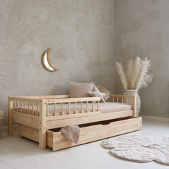 Lovytė Basic Bello Plus (su stalčiumi) 120x60 (naturali mediena)