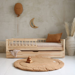 Lovytė Basic Bello Plus (su stalčiumi) 120x60 (naturali mediena)