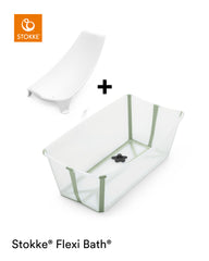 STOKKE vonelės komplektas FLEXI BATH su gultuku Transparent Green