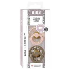 BIBS x Liberty 2vnt. čiulptukų rinkinys 1 dydis (0 - 6 mėn.) - Spalva -  Capel Blush Mix