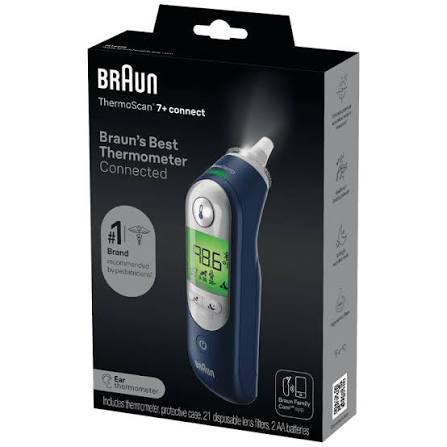 Braun ThermoScan 7+ Connect ausies termometras