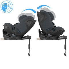 Automobilinė kėdutė Maxi Cosi Pearl XL Slide Pro (61-150 cm)  - Authentic Graphite