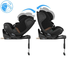 Automobilinė kėdutė Maxi Cosi Pearl XL Slide Pro (61-150 cm) - Authentic Black