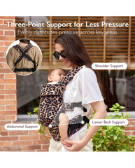 Momcozy ergonominė kūdikių nešioklė, Leopard