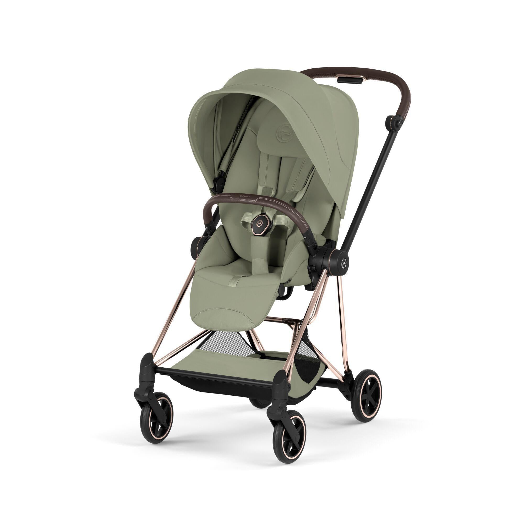 CYBEX Mios Style vežimėlis, Sage Green (Rose Gold Frame)