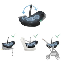 Automobilinė kėdutė  Maxi Cosi Pebble 360 Pro i-Size 0 -13kg - Spalva - Essential Green