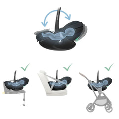 Automobilinė kėdutė  Maxi Cosi Pebble 360 Pro i-Size 0 -13kg - Spalva - Essential Graphite