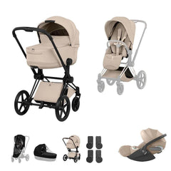 CYBEX Priam Style Fold 3 in 1 Cozy Beige