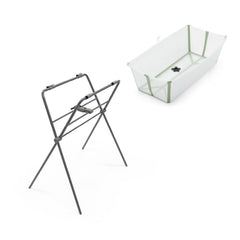 STOKKE vonelė FLEXI BATH su stovu Transparent Green