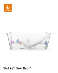 STOKKE vonelės komplektas FLEXI BATH su gultuku Transparent Green