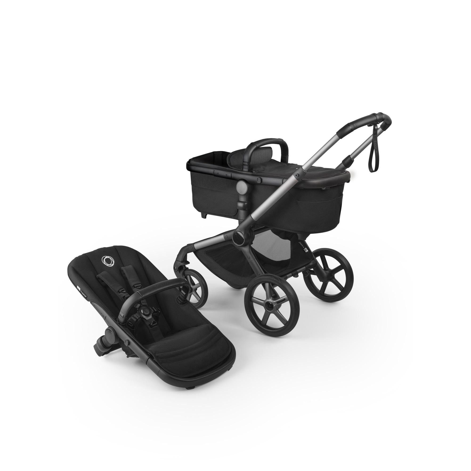 Bugaboo Fox 5 Renew važiuoklė Graphite su audinių komplektu Heritage Black