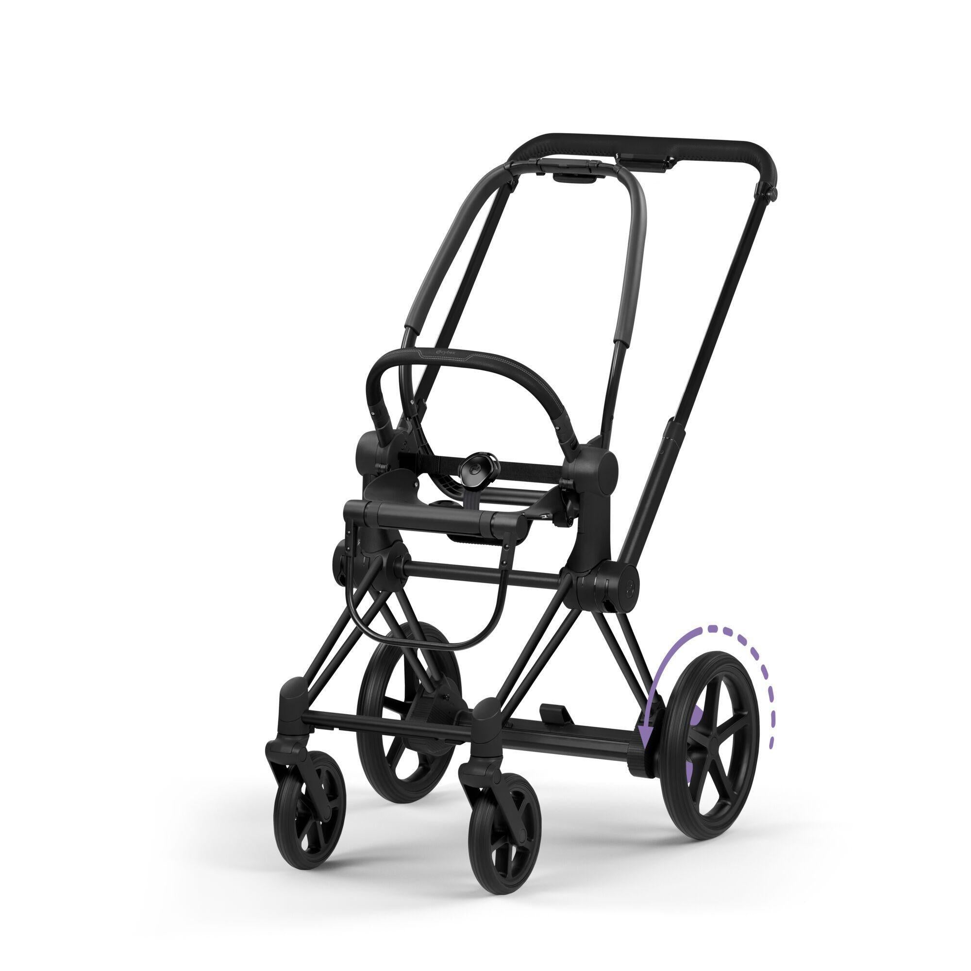 Cybex ePriam Style važiuoklė su sėdimos dalies pagrindu, Matt Black