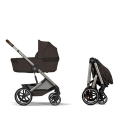 CYBEX Balios S Lux universalus 2in1 vežimėlis, Chocolate Brown (Taupe Frame)