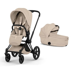 CYBEX Priam Fold V5 2 in 1 Cozy Beige, Frame Matt Black