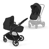 CYBEX Eos universalus 2in1 vežimėlis, Moon Black (Matt Black Frame)