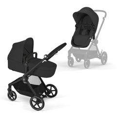 CYBEX Eos universalus 2in1 vežimėlis, Moon Black (Matt Black Frame)
