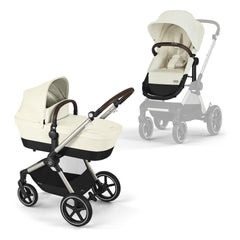 CYBEX Eos Lux universalus 2in1 vežimėlis, Seashell Beige (Taupe Frame)