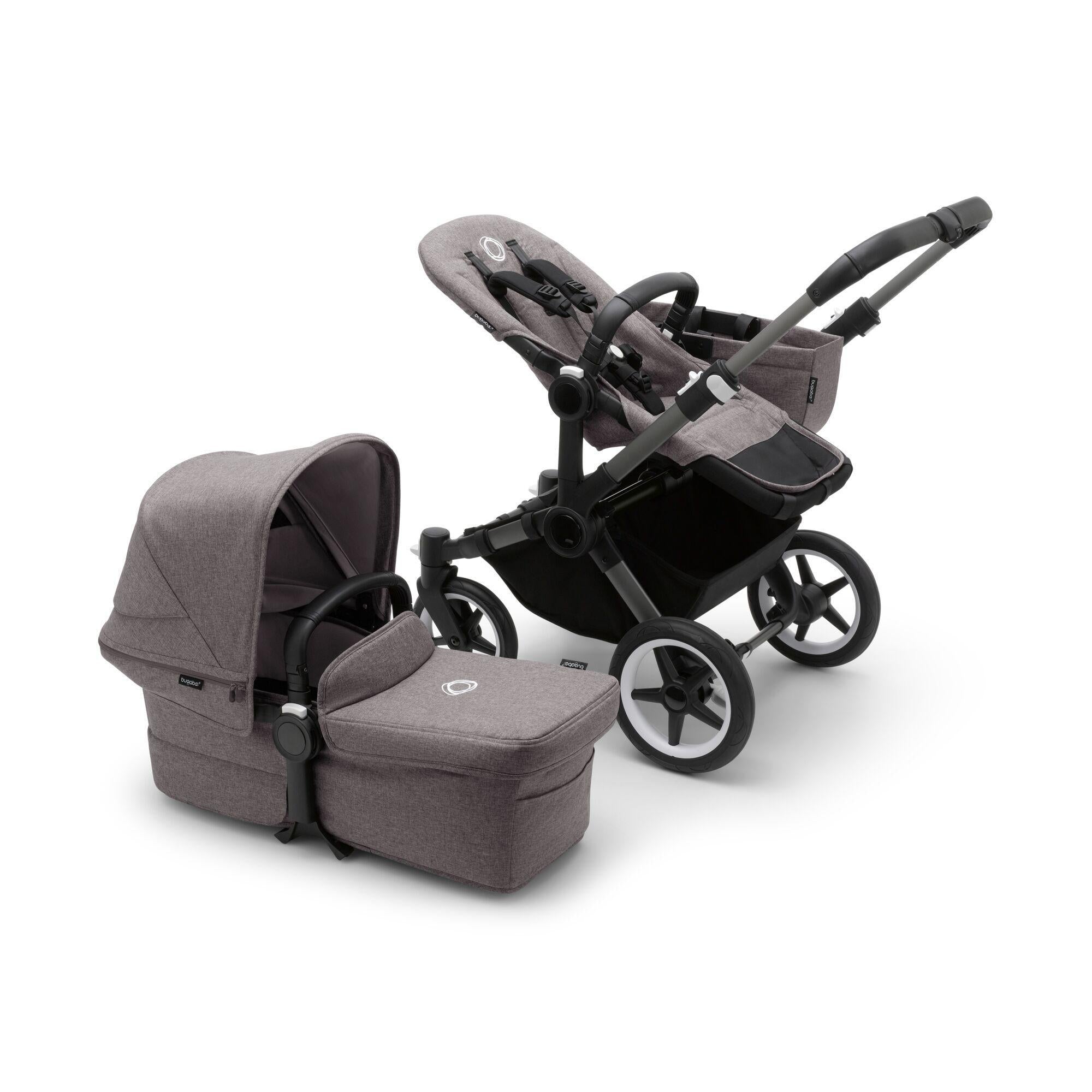 Bugaboo Donkey 5 Mono 2in1 vežimėlis Graphite/Grey Melange