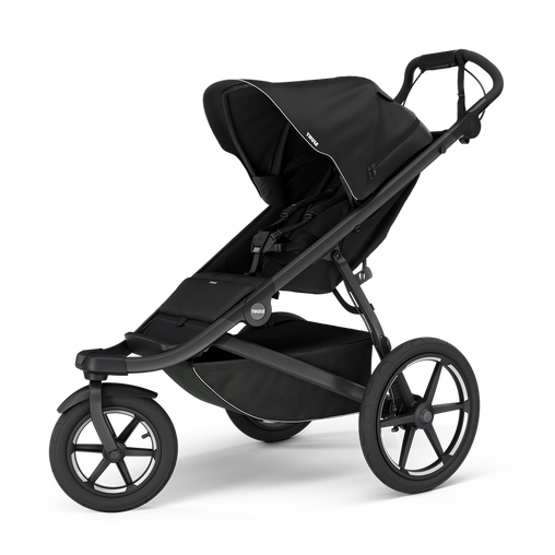 Thule Urban Glide 3 universalus vežimėlis 3in1 Black on Black + Thule Maple Connect autokėdutė