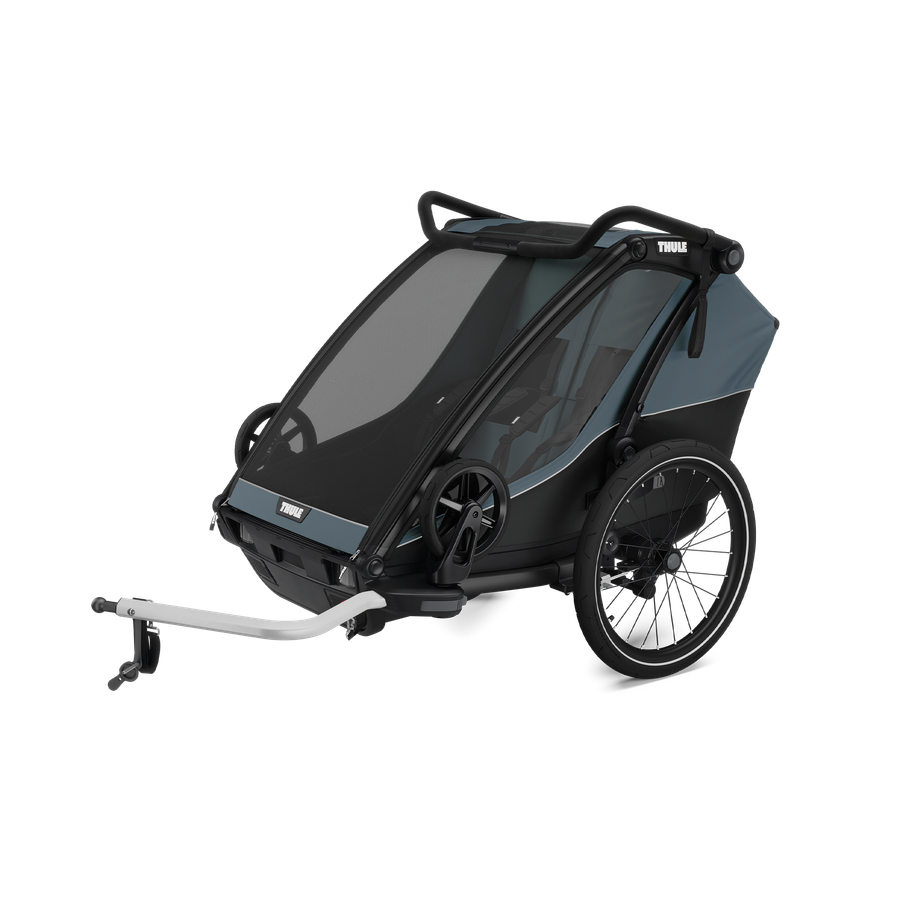 Thule Chariot Cab dvivietė dviračio priekaba – vežimėlis – Dark Slate