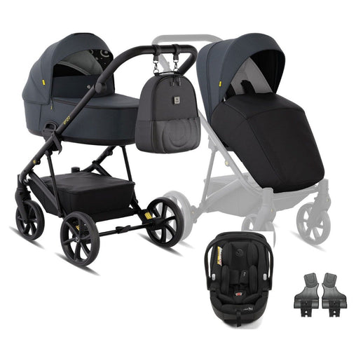 Tutis Enzo universalus vežimėlis 3in1 (546) Anthracite + Tutis Beno i-Size autokėdutė