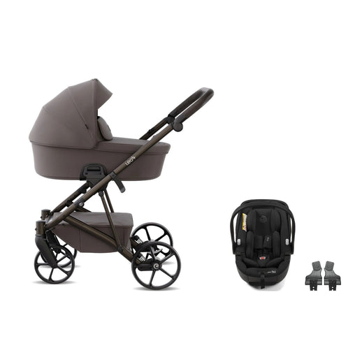 Tutis Leo5+ universalus vežimėlis 3in1 (393) Mocca Brown + Tutis Beno i-Size autokėdutė