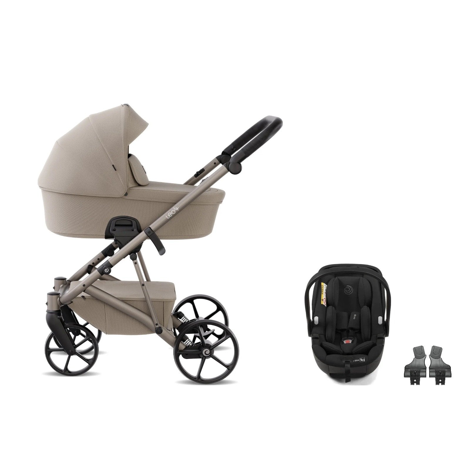 Tutis Leo5+ universalus vežimėlis 3in1 (252) Warm Grey + Tutis Beno i-Size autokėdutė