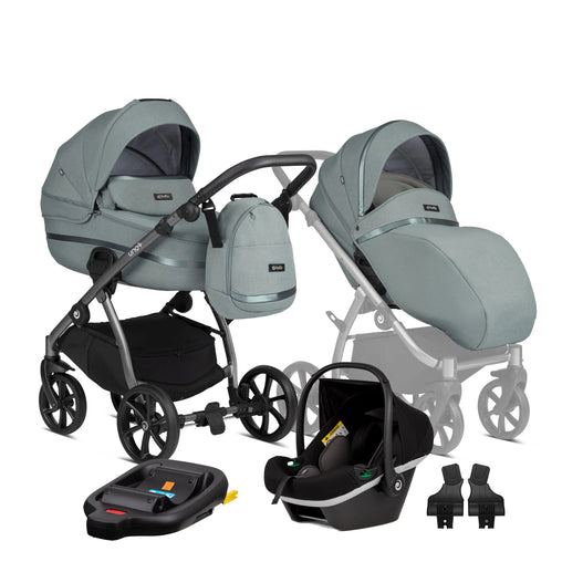Tutis Uno³+ kūdikių vežimėlis 4in1 (143) + autokėdutė ir isofix bazė