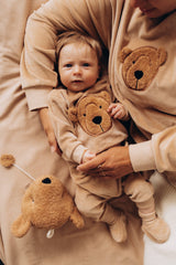 Wooly Organic siuvinėtas megztinis kūdikiui GOTS, Light Brown / Caramel Brown