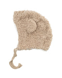 Wooly Organic pliušinė kepurė su meškiuko ausytėmis ir merino vilnos pamušalu, Savannah
