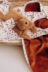 Wooly Organic šildanti pagalvėlė su vyšnių kauliukais meškiukas, Caramel Brown
